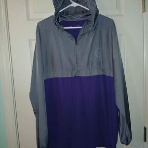 Under Armour Mens Hooded Anorak Windbreaker 1/2 Zip EX LARGE  (#J-12)